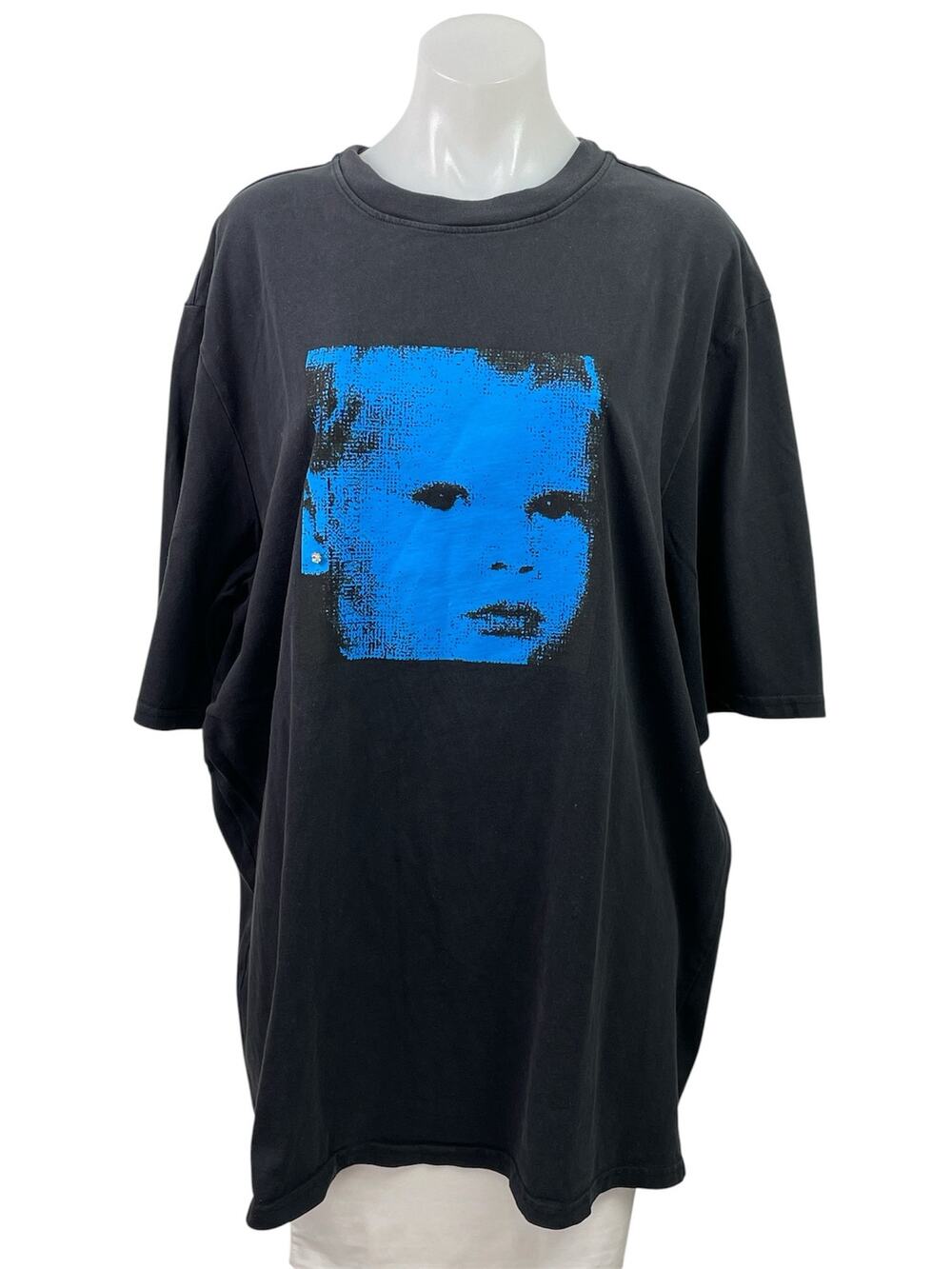 Still Kelly Unisex Black Short Sleeve Oversized Baby Face T Shirt Tee Top Sz XL